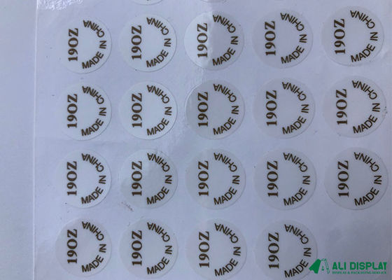 ม้วนสติกเกอร์ฉลากกาว UV BOPP กระดาษสติกเกอร์โลโก้ CDR